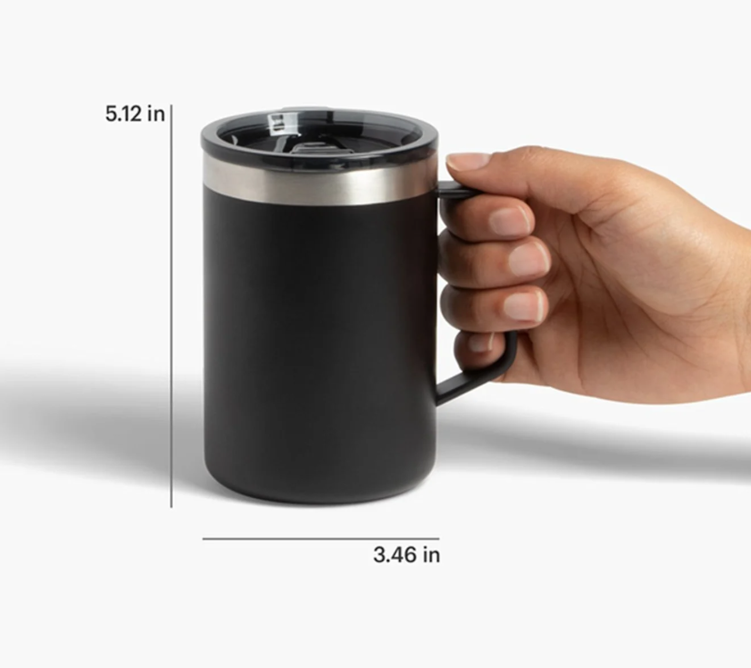 Black Insulated Mug – 16 oz.